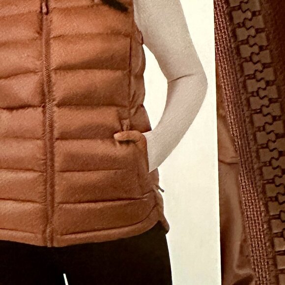 New 32 Degrees Women's Lightweight Zip Up Packable Vest Size XXL Copper Brown - Picture 4 of 14